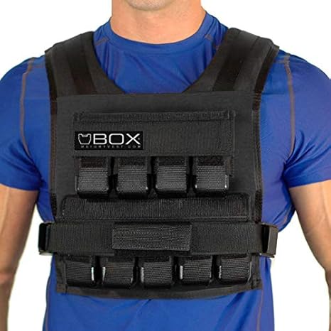 Box 45 Lb Weighted Vest for Crossfit and Gym Bodyweight Training - Made in USA