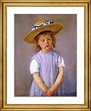 Mary Cassatt Little Girl in a Big Straw Hat and a Pinnafore - 23.5