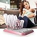 Sankoo Baby Bottle Drying Rack with Tray，High Capacity Foldable Countertop Bottle Holder for Bottles, Teats, Cups, Pump Parts and Accessories (Pink)