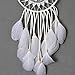 Dremisland Dream Catcher Handmade Traditional White Feather Wall Hanging Wall Art Home Decoration Ornament Decor Ornament Craft Gift