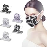 50Pcs Lace Disposable face_masks,3-Ply Meltblown