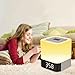 Pakway All-in-one Bluetooth Speaker with Multicolor Night Light Lamp, Alarm Clock, Hands-free Calls,MP3 Player Function (White Plus)