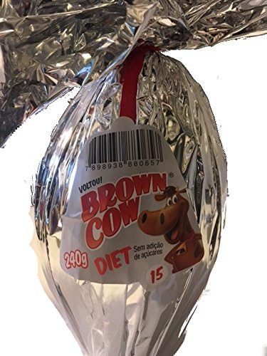 Brown Cow - Sugar Free Milk Chocolate Egg - 8.46 oz | Ovo de chocolate sem açúcar (PACK OF 01) 240g