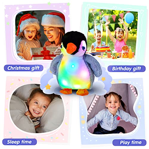 BSTAOFY Light up Penguin Stuffed Animal Glow Perky Adorable LED Floppy