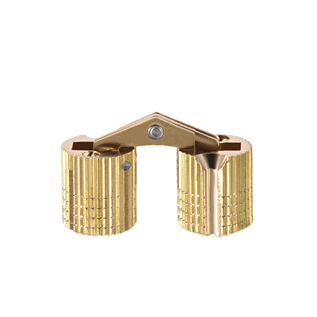 sourcing map Cylindrical 10mm Invisible Furniture Hinge Concealed Hinge 180 Degree Opening Angle