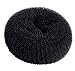 CLOTHOBEAUTY Hair Bun Donut Makers: 3 Extra Small Sizes for Short and Thin Hair, Chignon Doughnut Shapers, Ring Style (2.5 inches, Black)