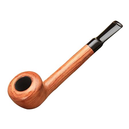 RLJJCS Holz Räucherstäbchen Mahagoni Rohr 111bh langes Wachsoberflächenrohr 3 mm Metallfilter Rauchen Rauchen Tabakpfeife