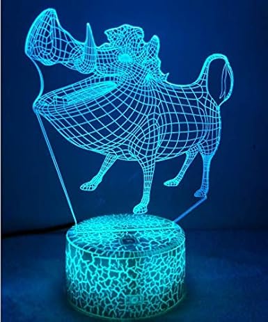 3D Schweine Optical Illusions LED Lampen Tolle 7 Farbwechsel Berühren