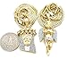 Fashion 21 Gold Silver Tone Micro Angel, Jesus Pendant 24