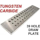 New Tungsten Carbide Wire Drawplate for Jewelry Making 39 hole 0.26 to 2.80mm
