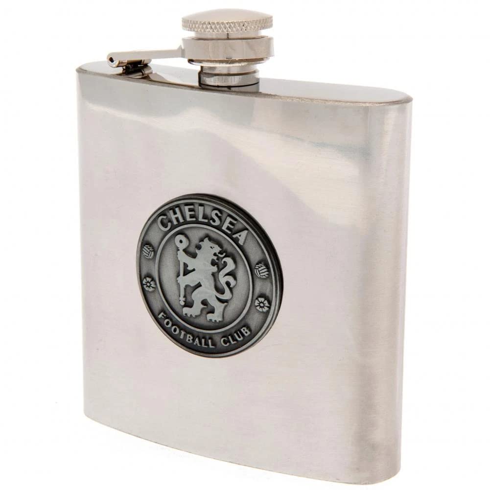 Chelsea Fc 6oz Stainless Steel Hip Flask Antique Style