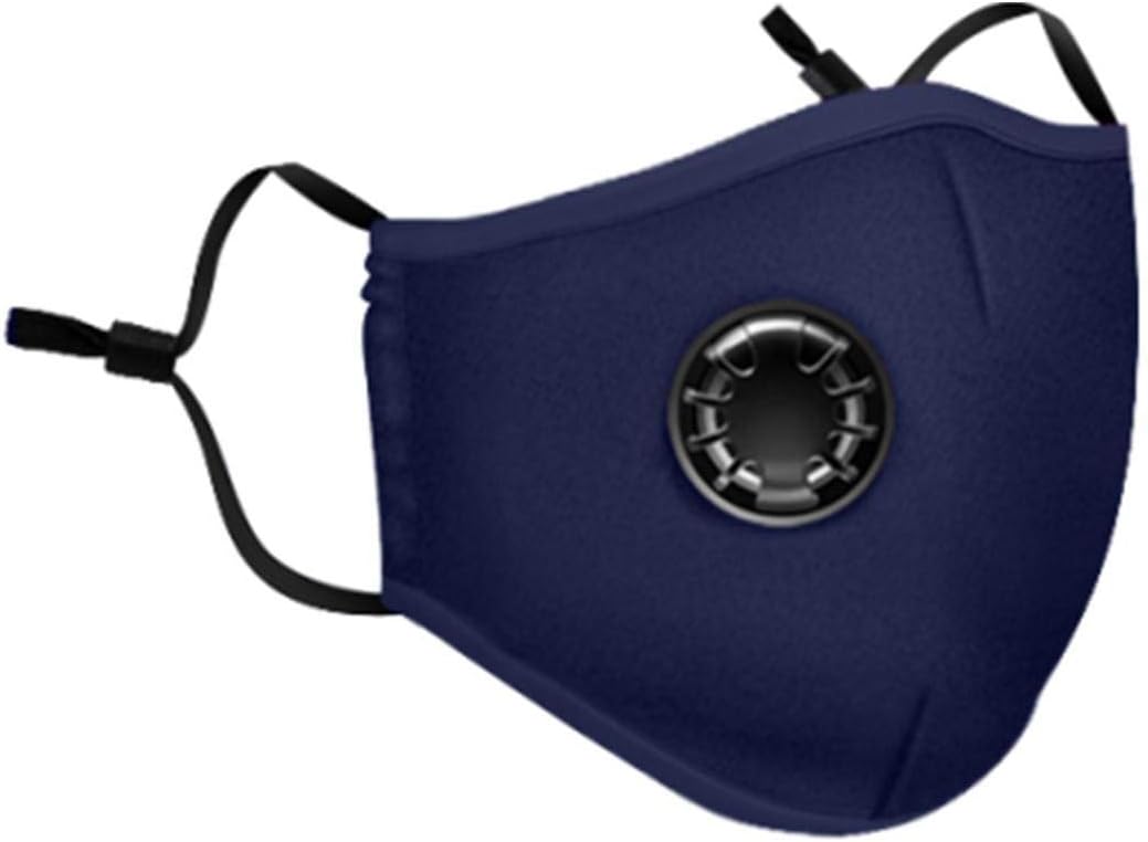 Whatyiu Reusable Dustproof Mask,Dust Mask PM2.5 Windproof Foggy Haze Pollution Respirator with Valve Replaceable Filters
