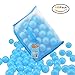 Lightaling 100pcs Blue Ocean Balls & Pit Balls Soft Plastic Phthalate & BPA Free Crush Proof - Reusable and Durable Storage Mesh Bag with Zipper