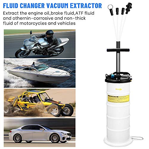 EONLION Oil Change Vacuum Fluid Extractor, 6.5L Pneumatic/Manual Oil