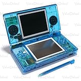 ValueDeluxe Custom Transparent Blue Nintendo DS Lite System Hand held Gaming Console + Bonus World AC Adapter and Car Adapter
