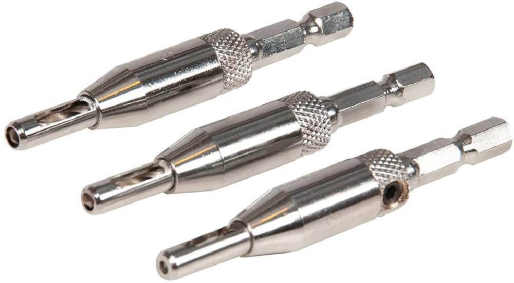 Silverline 380647 Hinge Drill Bit Set 3pce 2, 2.8 and 3.6 mm