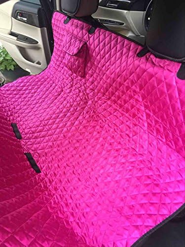 SLMT Pet Dog Seat Cover 3Pieces Colors Automotive Waterproof Durable and Machine Washable Hammock for Cars Trucks and SUVs (Pink)