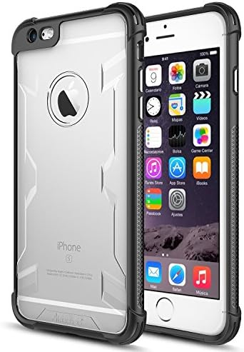 iPhone 6s Case,iPhone 6 Case,Atouchbo [Shock Reduction] Reinforced Corner TPU Bumper + Hard PC Back Cover Military Grade Extreme Drop Tested Heavy Duty Protective Cover - Black