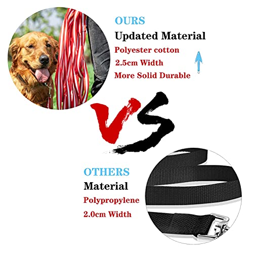 Dog Training Lead, Long Dog Leash Nylon Dog Recall Leads Long Training Dog Leash for Camping Tracking Training Obedience Backyard Play, Strong Lead Leash for Dog Comfortable Padded Handle (15m/50ft)