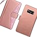 Dailylux Galaxy S8 Plus Case,Galaxy S8 Plus Wallet Case Premium PU Leather+TPU Inner Shell Flip Case W/9 Card Slot Cards Holder Bling Cover for Samsung Galaxy S8 Plus 6.2 inch-Bling Rose Gold