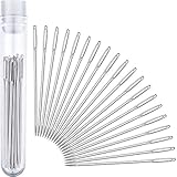Outus Large-Eye Stitching Needles for Leather Projects with Clear Bottle, 20 Pack