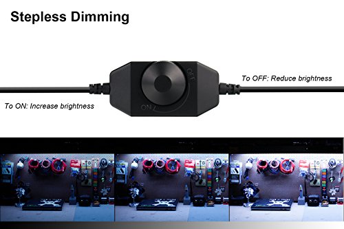 Led Workbench Light,ViLSOM 4M/13Ft Workbench Light Bar,Lights for Work Bench with Dimmer and Power Supply Adaptor for Work Bench,Display Case,Garage Or Shelf.