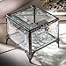 Clear Beveled Glass Jewelry Box – Iridescent Keepsake Box with Hinged Lid, Decorative Feet, Perfect for Wedding, Anniversary, and Special Occasions
