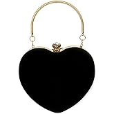 U Scinan Women Heart Shaped Handbag Mini Clutch Chain Purse Chic Shoulder Bag Evening Tote