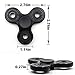 NEWBEA Hand Spinner Tri-Spinner Fidget Spinner Toy Stress Reducer - Perfect For ADD, ADHD, Anxiety, and Autism Adult Children (Three wings black A)