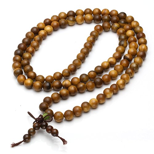Milakoo 8mm Mala Beads 108 Link Wrist Bracelet/Necklace for Prayer Buddha Meditation Tibetan