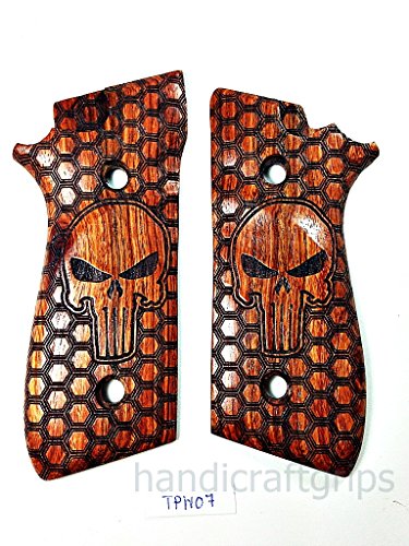 New Taurus Pt92 Pt99 Pt100 Pt101 with Decocker PT pt 92 99 100 101 Hardwood Wood Lazer Grips grips Handmade Checkered Handmade #Tpw07