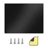 VENFAN 29.5"x 29.5"Black Stainless Steel Backsplash Panel for Stove & Range Hood - Matte Finish Kitchen Wall Splatter Guard with 6 Pre-Drilled Holes,Easy to Clean,Metal Backsplash for Countertop