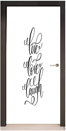 Amazon Com Homesonne Live Laugh Love Door Wallpaper Hand