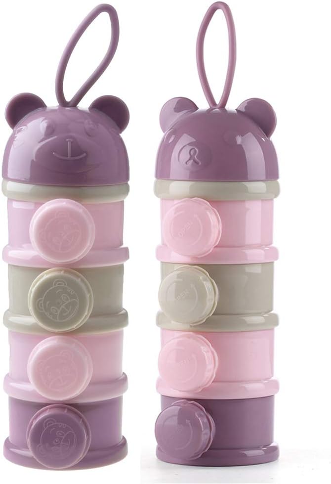 Gogo Go Boite Doseuse A Poudre De Lait Bebe Alimentaire Separable Lunite Plein Air 4 Compartiments Empilable Vert Doseurs Bebe Puericulture