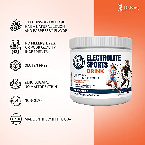 Dr. Berg's Electrolyte Sports Drink Potassium Supplement High Energy