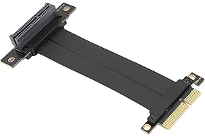 BONKZEBU PCIE 4.0 X4 Extension Cord Space Saving Copper Conductor Transfer Cable 16Gbps for Tech Enthusiasts (50cm)