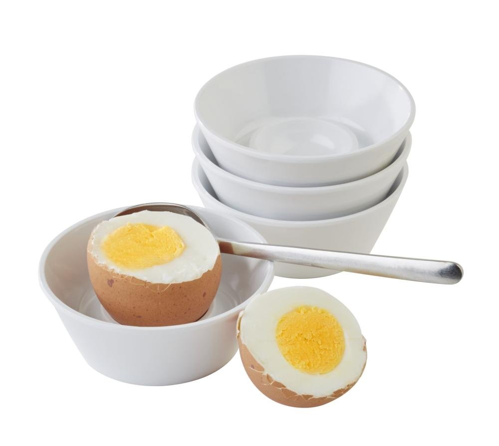 APS White Melamine Egg Cup Set of 4with a diameter from Height 3cm x 8cm