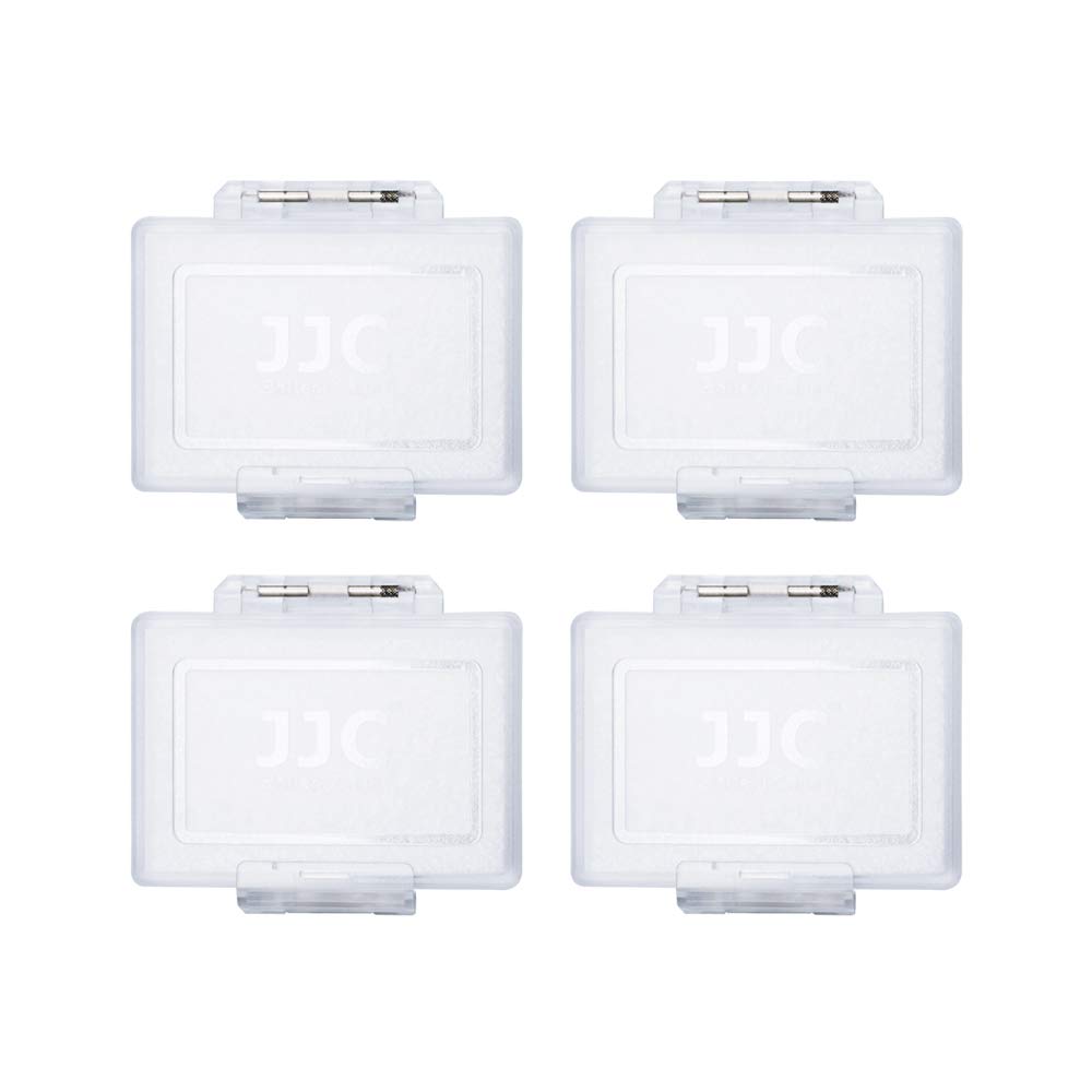 JJC Battery Case for Canon LP-E6, LP-E8, LP-E5, LP-E12, LP-E17 Nikon EN-EL15, EN-EL14, EN-EL3E Sony NP-FW50, NP-BX1, BG1, BD1 Fujifilm NP-W126 Olympus BLN1, BLS5 Battery (4PCS Per Kit))