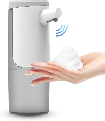 Amazon ソープディスペンサー 自動 泡 Usb 充電式 450ml ハンドソープ 電動 非接触 ハンドディスペンサー ノータッチ オート ディスペンサー 壁掛け設置可 トップカバー付き 透明タンク 洗面所やキッチンに 1年保証 日本語取扱説明書付き ソープ シャンプー用