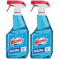 Windex Glass Cleaner Trigger Bottle, Original Blue, 23 fl oz (2 ct)