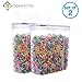 Set of 2 Cereal Container with Airtight Lid, 16.9 Cups 135 Oz Capacity for Dry Food Storage Containers, BPA-Free Large Cereal Dispenser Keeper for Flour Sugar Rice Snacks