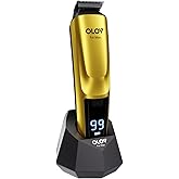 Beard Trimmer, 21 Piece Mens Grooming Kit and Hair Clipper, Cordless Rechargeable Electric Razor for Beard, Face, Nose, Hair Trimmer, Gold