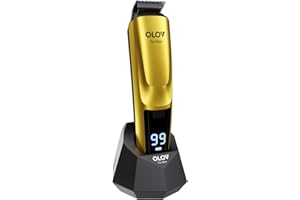 OLOV FOR MAN Beard Trimmer, 21 Piece Mens Grooming Kit and Hair Clipper, Cordless Rechargeable Electric Razor for Beard, Face, Nose, Hair Trimmer, Gold