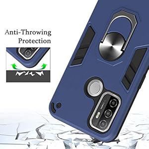 GOGME Cover per Oppo A53s / Oppo A53, 360°Girevole Regolabile Ring Armor Bumper TPU Case Magnetica Supporto Cover, Heavy… - immagine 5