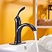 BWE Bathroom Sink Faucet with Drain Assembly with Overflow and Supply Line Single Handle Oil Rubbed Bronze Single Hole Lavatory Basin Mix Tap