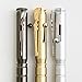 X2 Depot Brass Bullet Shaped Ballpoint Pen with Rifle Design Clip, Satin Gold