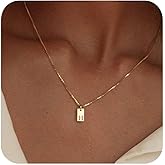 Nelytiya Initial Necklace for Women Gold Plated Dainty Letter Necklace with Initials A-Z Pendant Tiny Cute Name Necklaces Initial Jewelry Trendy