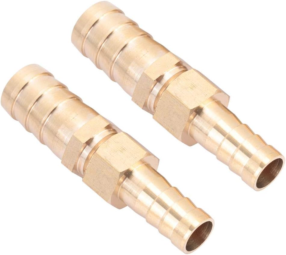 Hose Barb, Brass Hose Barb for Pipe Connecting Pipe Connecting Tool Thread Hose Connector Plug Connector(10-12mm 2pcs) - Image 4