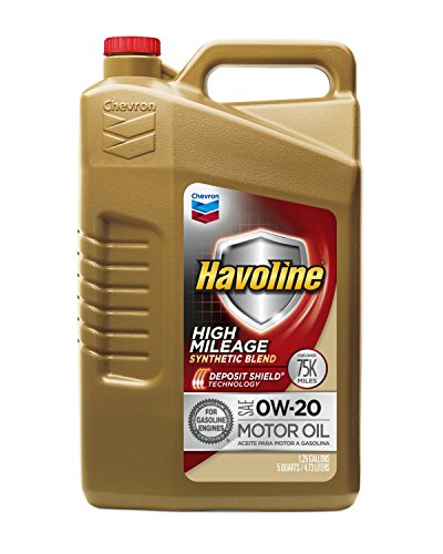 Havoline 254642485 0w20 high mileage synthetic blend, 5…