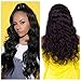 V SHOW Hair Brazilian Body Wave Human Hair Lace Front Wigs 13x6 Pre Plucked Natural Hairline Lace Wigs Free Part Natural Color(20 Inches)